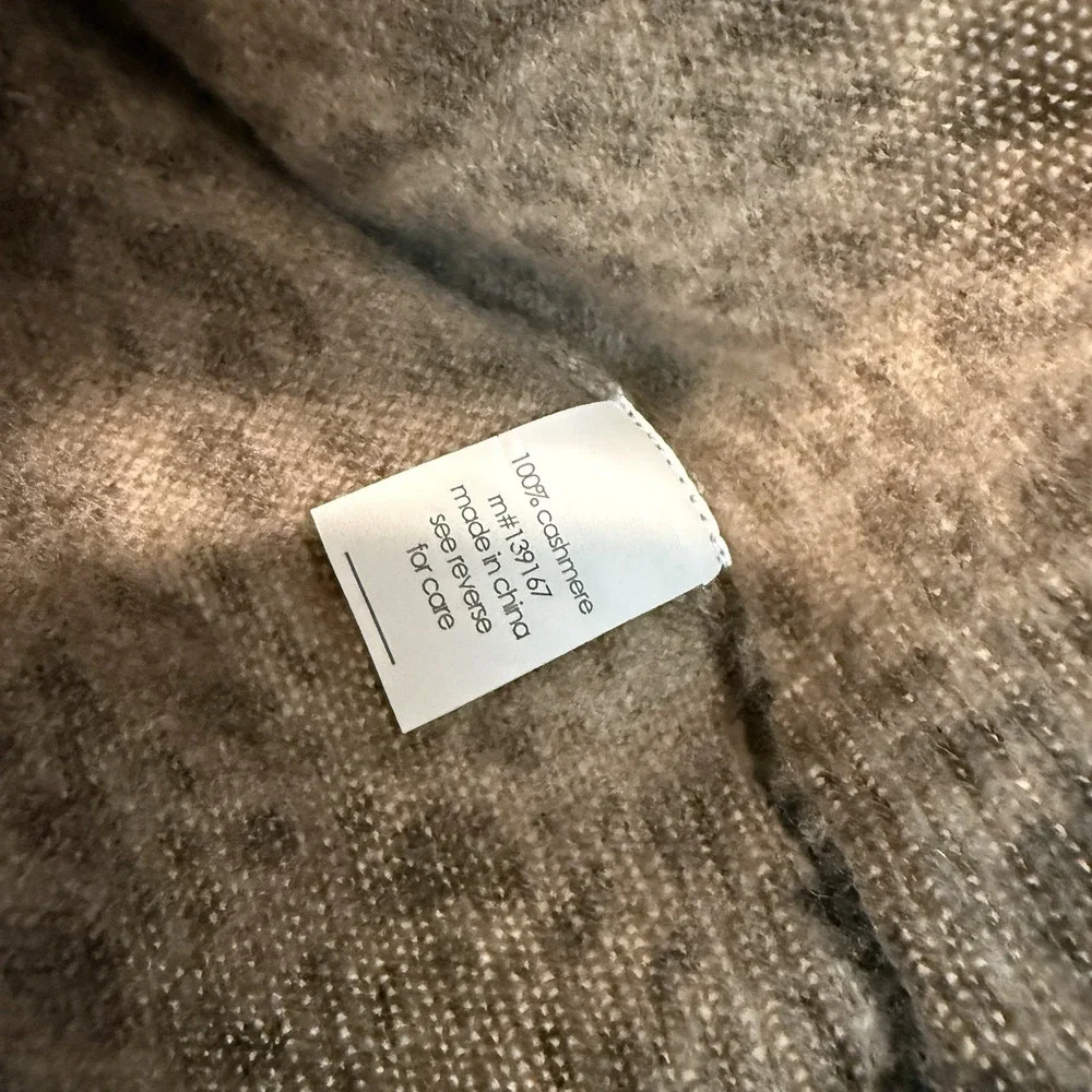 27 Miles Cashmere Brown Leopard‎ Print Turtleneck Size Medium - Picture 4 of 7